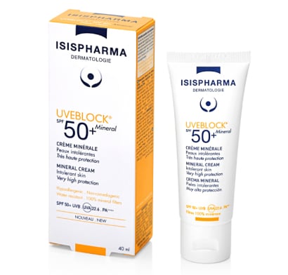 Protector Solar Isispharma Uveblock Mineral Sin Color Fps50+ 40 G