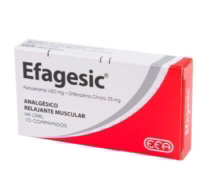 Efagesic 450 Mg / 35 Mg 10 Comprimidos