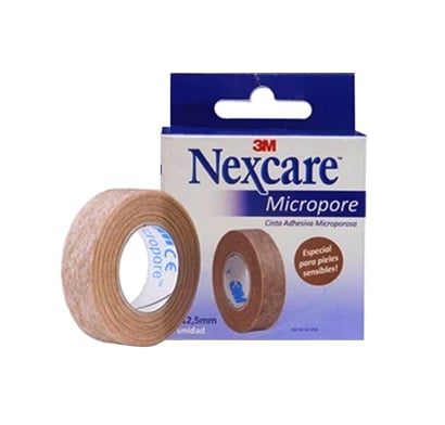 Cinta Adhesiva Microporosa 3m Nexcare Color Beige 1.25 Cm X 9 M