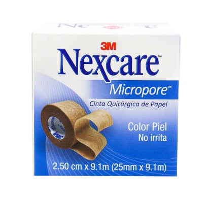 Cinta Quirúrgica De Papel 3m Nexcare Color Beige 2.5 Cm X 9.1 M