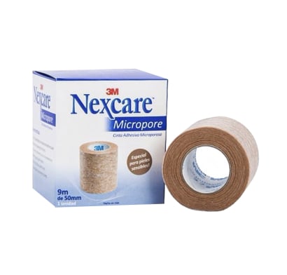 Cinta Adhesiva Microporosa 3m Nexcare Color Beige 5 Cm X 9 M