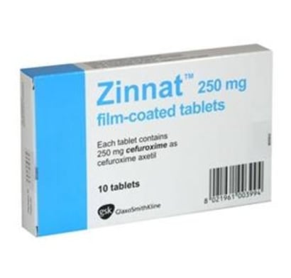 Zinnat 250 Mg 10 Comprimidos