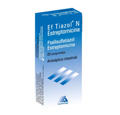Ef-tiazol N Estrepto 20 Comprimidos