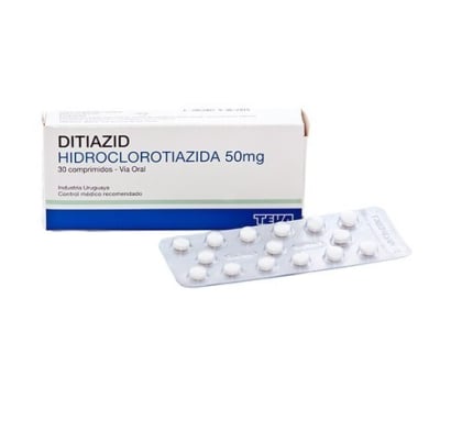 Ditiazid 50 Mg 30 Comprimidos