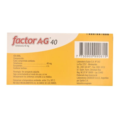 Factor AG 40 mg 20 Comprimidos