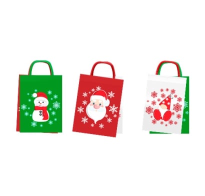 Bolsa Pequeña Farma Hogar Papel Motivos Navideños