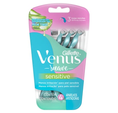Afeitadora Gillette Venus Simply Mujer Sensitive 4 Unidades 