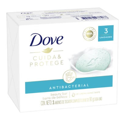 Jabón En Barra Dove Antibacterial 90 G 3 Unidades