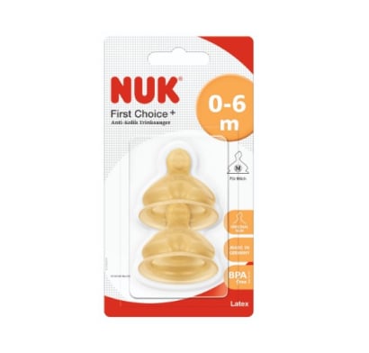 Tetina Látex Nuk 0 A 6 Meses 2 Unidades