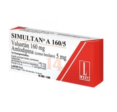 Simultan A 160 Mg / 5 Mg 14 Comprimidos