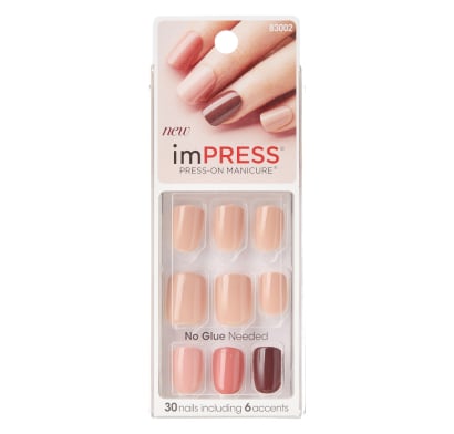 Uñas Postizas Adhesivas Kiss Impress Nails Before Sunset Kim001 30 Piezas