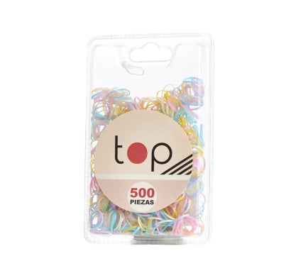 Mini Gomitas Para El Pelo Top Multicolores 500 Unidades