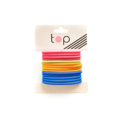 Gomitas Para El Pelo Top Finas Varios Colores 14 Unidades