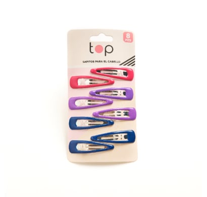 Broches Para El Pelo Top Varios Colores 8 Unidades