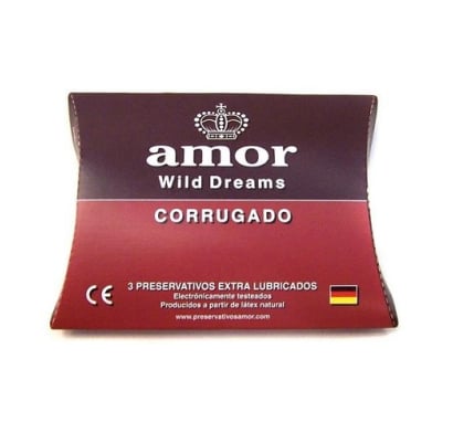 PRESERVATIVO AMOR CROWLING MARRON X3 UNIDADES.