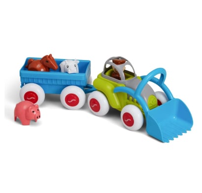 Juguete Viking Toys Tractor Midi Con Remolque Y Animales