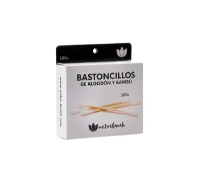 Hisopos Naturbrush Algodón y Bambú 100 Unidades