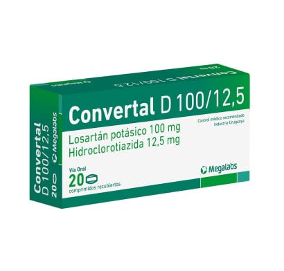 Convertal D 100 Mg/12.5 Mg 20 Comprimidos