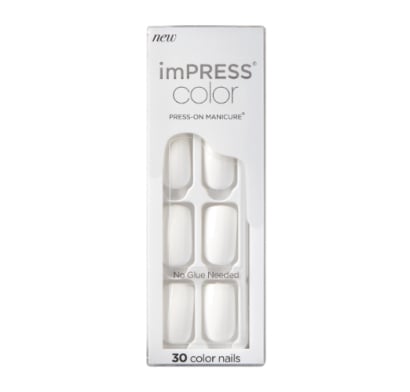 Uñas Postizas Adhesivas Kiss Impress Color Frosting Impress 30 Piezas