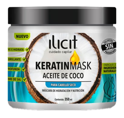Mascarilla Capilar Keratina Ilicit Coco 350 Ml