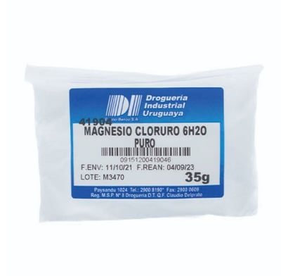 Cloruro De Magnesio Puro Diu 35 G