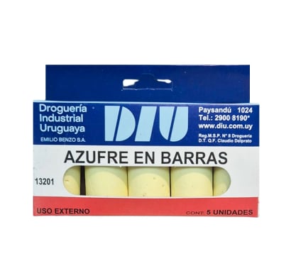 Azufre en Barra DIU 5 Unidades
