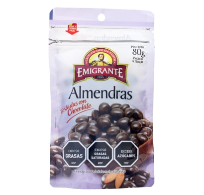 Almendras Tostadas Con Chocolate Emigrante 80 G