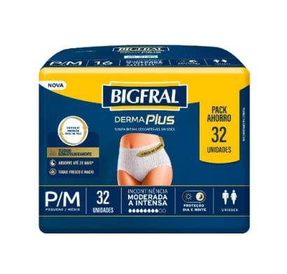 Pañales Para Adultos Bigfral Premium Pants P-m 32 Unidades