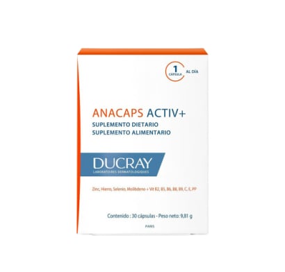 Suplemento Ducray Anacaps Activ+ 30 Cápsulas