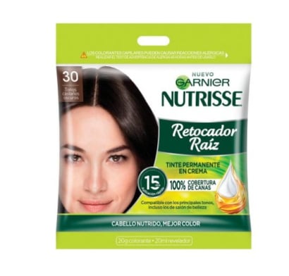 Retocador De Raíz Garnier Nutrisse N°30 Colorante 20 G + Revelador 20 Ml