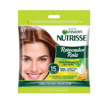 Retocador De Raíz Garnier Nutrisse N°67 Colorante 20 G + Revelador 20 Ml