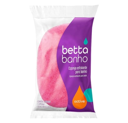 Esponja De Baño Betta Active Exfoliante Rosada 1 Unidad