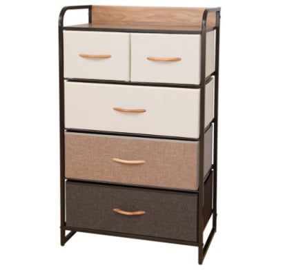 Mueble 5 Cestos Tela Estructura Acero