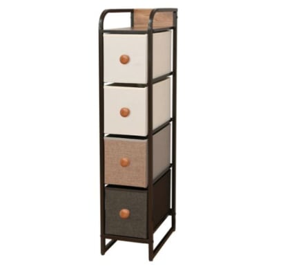 Mueble 4 Cestos Tela Estructura Acero