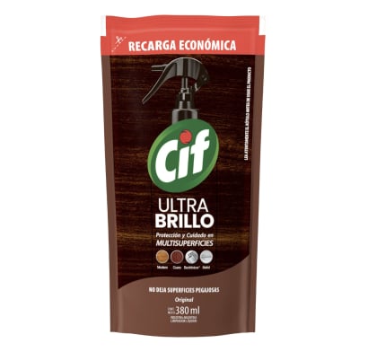 Lustramuebles Cif Ultra Brillo Antipolvo 380 Ml