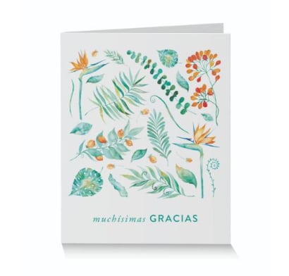 Tarjeta Muchísimas Gracias