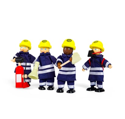 Juego Bigjigs Set De Bomberos 