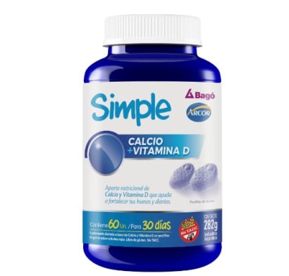 Simple Calcio Y Vitamina D Arcor 60 Unidades