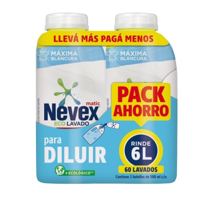 Jabón Líquido Para Ropa Nevex Diluible 2 Unidades
