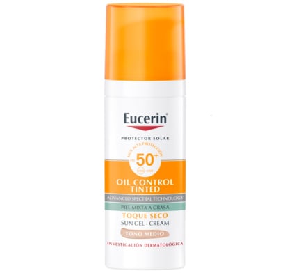 Protector Solar Eucerin Toque Seco Tono Medio Fps50+ 50 Ml