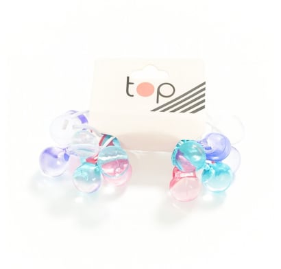 Gomitas de Pelo Top Elásticas con Perlas 2 Unidades Colores Surtidos