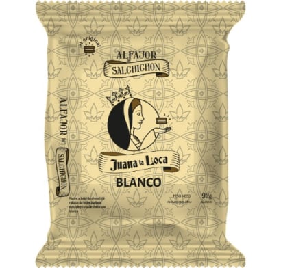 Alfajor Juana La Loca Salchichón Blanco 92 G