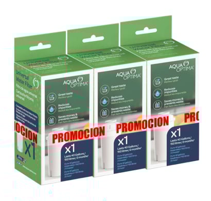 Pack Aqua Optima 3 Filtros Universal 30 Días