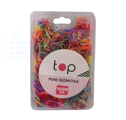 Mini Gomitas Para El Pelo Top Colores 1000 Unidades