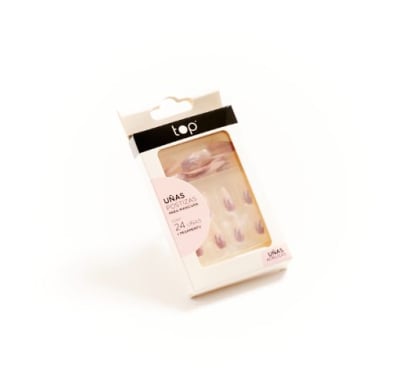 Uñas Postizas Top Con Pegamento 24 Piezas
