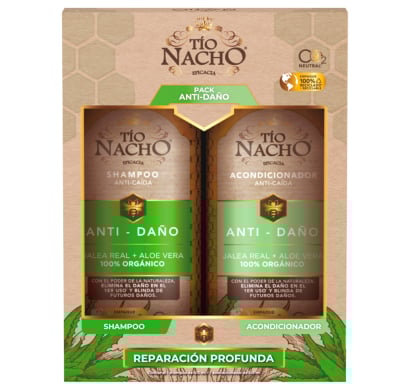 Shampoo Tío Nacho Aloe 415 Ml + Acondicionador 415 Ml