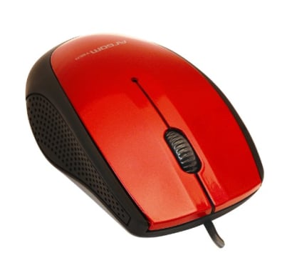 Mouse Con Cable Usb 3d Rojo
