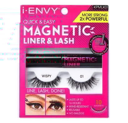 Set Kiss Ienvy Pestañas Magnéticas Y Delineador Magnético