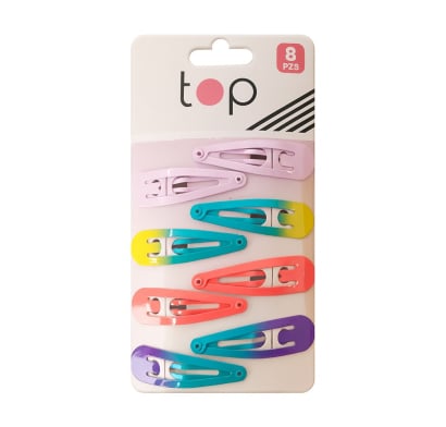 Broches para el Pelo Top 8 Unidades Colores Surtidos