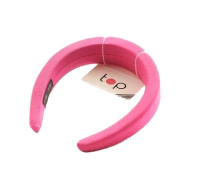 Vincha Para El Pelo Top Ancha Fucsia 1 Unidad